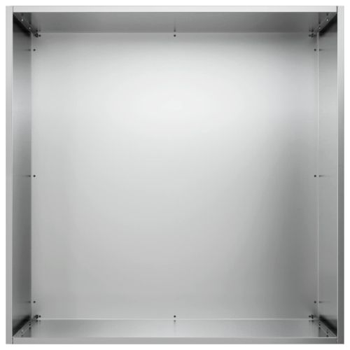 Градинска саксия 2 бр. Сребристо 40 x 40 x 75 cm