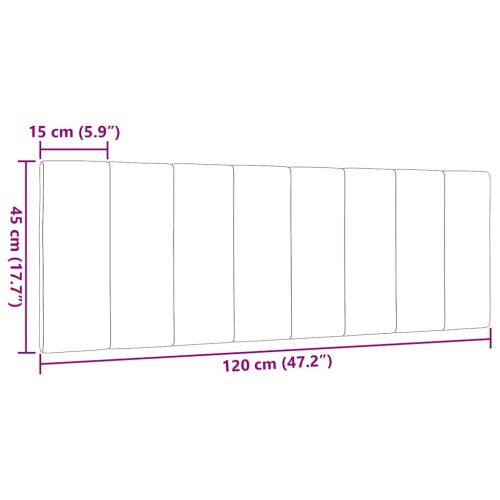 Мека табла за легло Hanko, кремава, 120 см, плат
