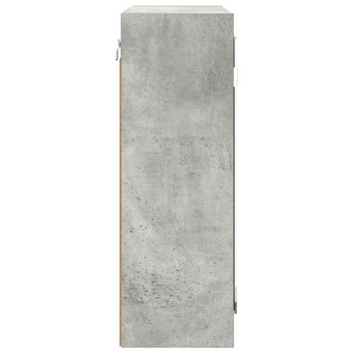Шкаф с огледало за баня Циментено сиво 60 x 20 x 60 cm