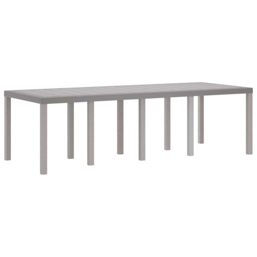 Градинска маса Светлосиво 250 x 100 x 73 см полиратан