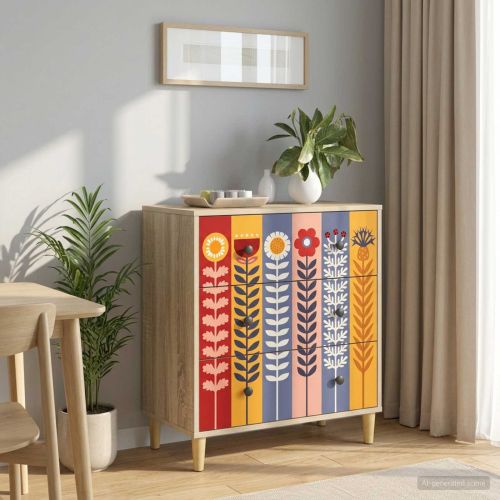 Плика ESSEN Принт на слънчогледи 66 x 36,5 x 75 см Сонома