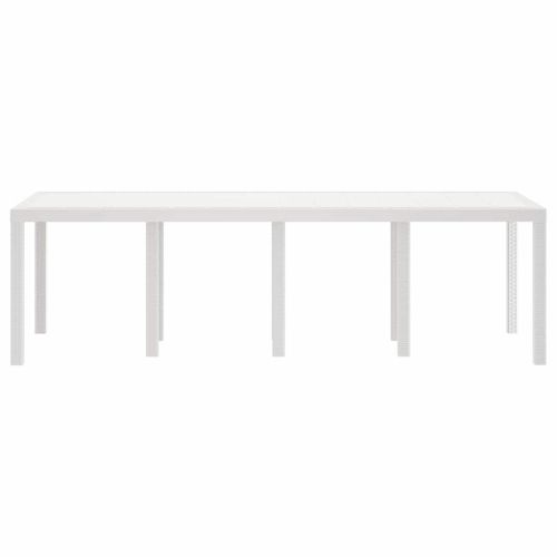 Градинска маса Бяло 250 x 100 x 73 см полиратан