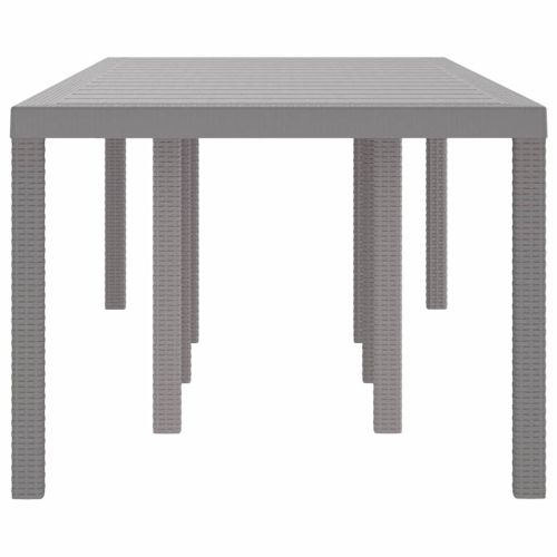 Градинска маса Светлосиво 250 x 100 x 73 см полиратан