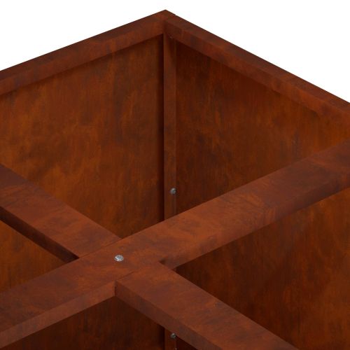 Градинска саксия Ръждясало 100 x 100 x 40 cm Кортенова стомана