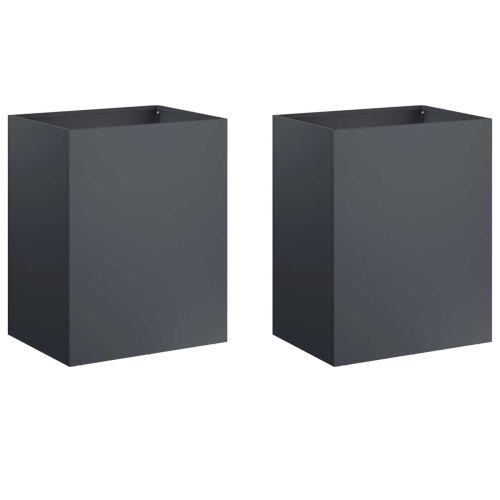 Градинска саксия 2 бр. Антрацит 40 x 30 x 40 см