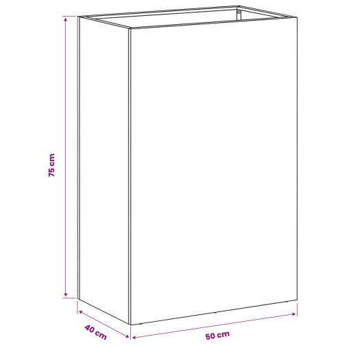 Градинска саксия Антрацит 50 x 40 x 75 см