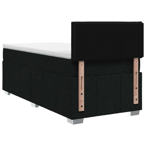 Континентално легло с матрак Черно 90 x 190 cm Текстил