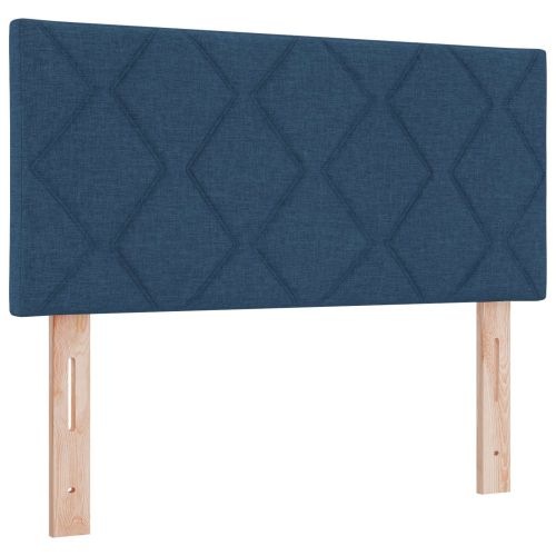 Отоман с матрак и LED с LED ленти Синьо 90 x 200 cm Текстил