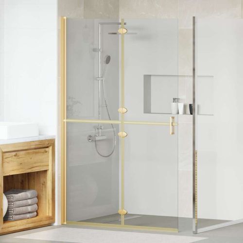 Стена за душ с влизане Златист 120 x 6,5 x 190 см