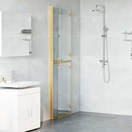 Стена за душ с влизане Златист 120 x 6,5 x 190 см