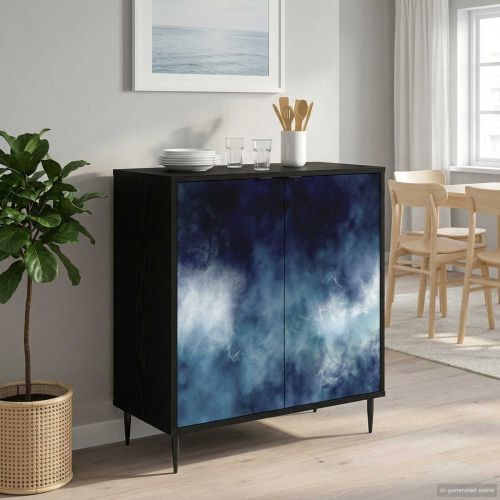 Служебен шкаф RAALTE Черен дъб 69 x 33 x 76 см