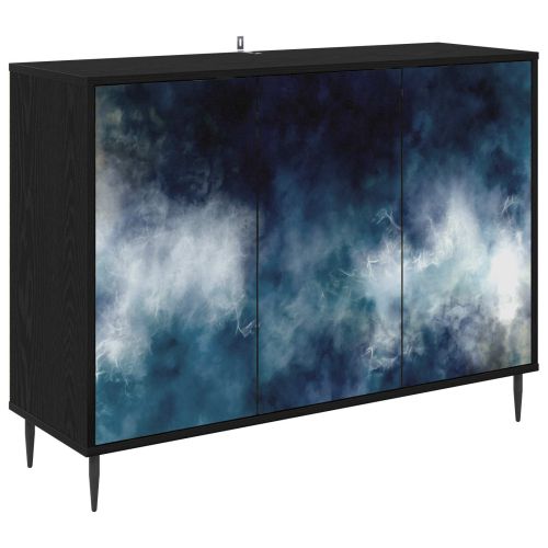 Служебен шкаф RAALTE Черен дъб 102 x 33 x 76 см