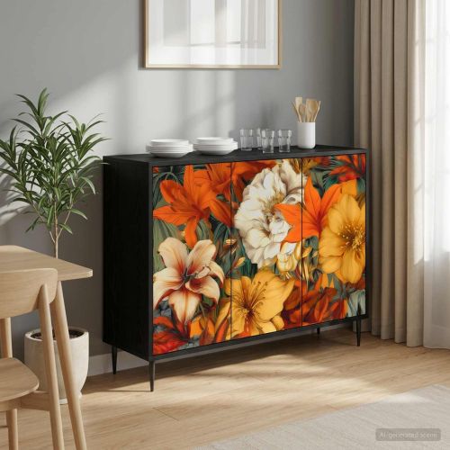 Служебен шкаф GENNEP Черен дъб 102 x 33 x 76 см