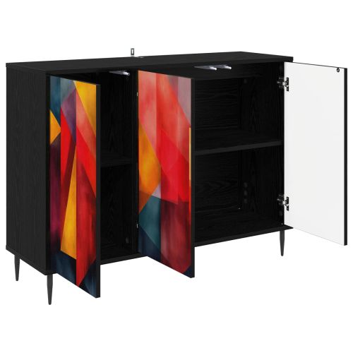 Служебен шкаф HEESCH Черен дъб 102 x 33 x 76 см
