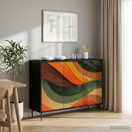 Служебен шкаф BONN Черен дъб 102 x 33 x 76 см