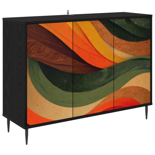 Служебен шкаф BONN Черен дъб 102 x 33 x 76 см