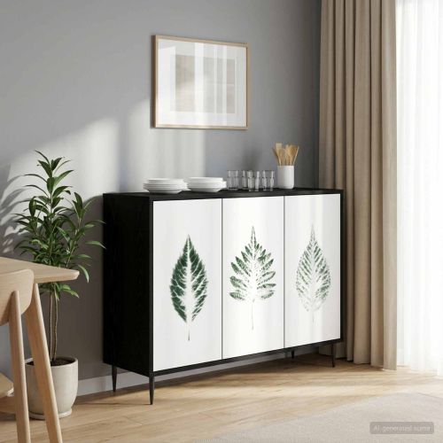Служебен шкаф HANAU Черен дъб 102 x 33 x 76 см