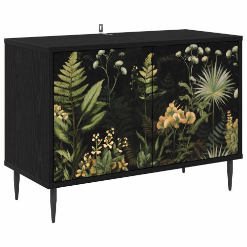 ТВ шкаф RHENEN 69 x 33 x 50,5 см Черен дъб Инженерна дървесина