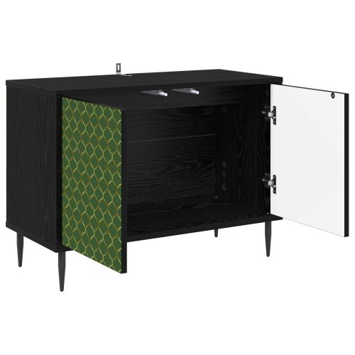 ТВ шкаф GELEEN 69 x 33 x 50,5 см Черен дъб Инженерна дървесина