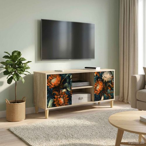 ТВ шкаф LOCHEM 102 x 33 x 50 см Сонома Инженерна дървесина