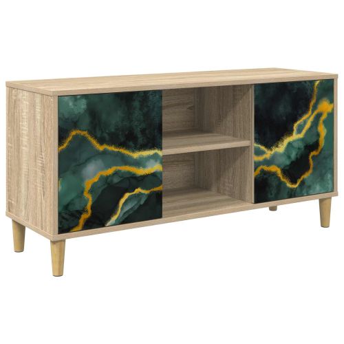 ТВ шкаф WIJHE 102 x 33 x 50 см Сонома Инженерна дървесина