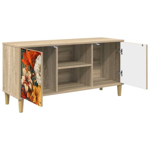 ТВ шкаф GENNEP 102 x 33 x 50 см Сонома Инженерна дървесина