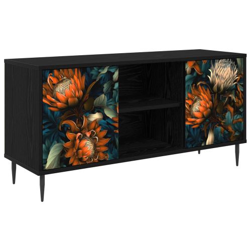 ТВ шкаф LOCHEM 102 x 33 x 51 см Черен дъб Инженерна дървесина