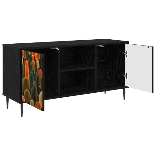 ТВ шкаф ZAANDAM 102 x 33 x 51 см Черен дъб Инженерна дървесина