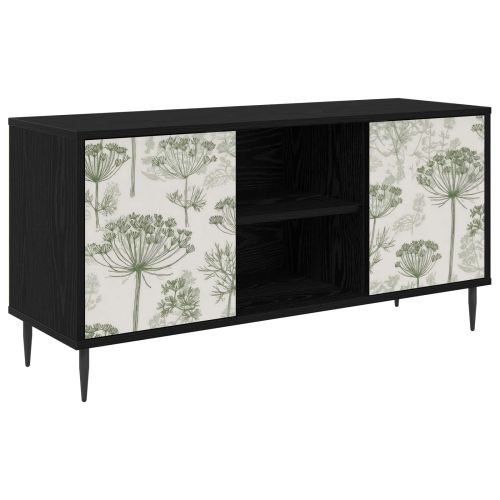 ТВ шкаф GOTHA 102 x 33 x 51 см Черен дъб Инженерна дървесина