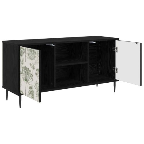 ТВ шкаф GOTHA 102 x 33 x 51 см Черен дъб Инженерна дървесина