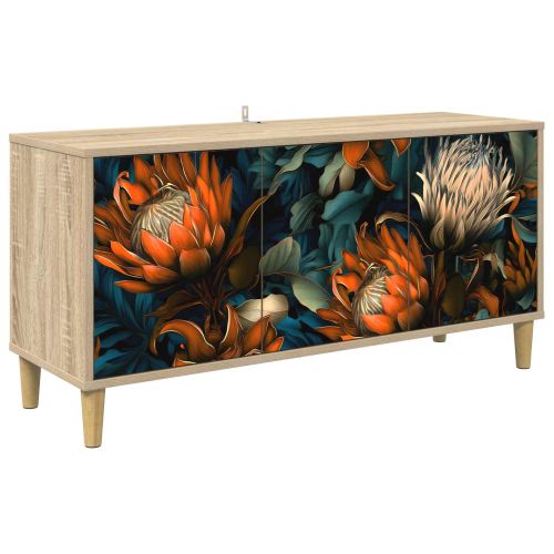 ТВ шкаф LOCHEM 102 x 33 x 50 см Сонома Инженерна дървесина