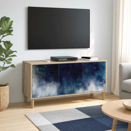 ТВ шкаф RAALTE 102 x 33 x 50 см Сонома Инженерна дървесина