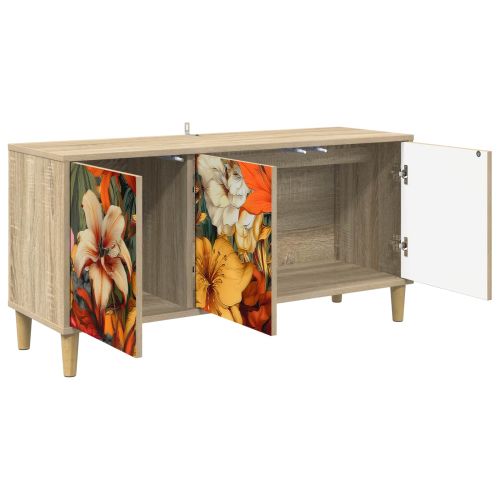 ТВ шкаф GENNEP 102 x 33 x 50 см Сонома Инженерна дървесина