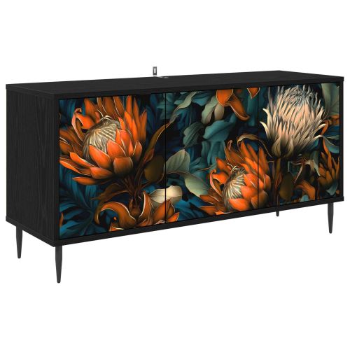 ТВ шкаф LOCHEM 102 x 33 x 51 см Черен дъб Инженерна дървесина