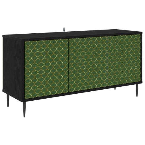ТВ шкаф GELEEN 102 x 33 x 51 см Черен дъб Инженерна дървесина