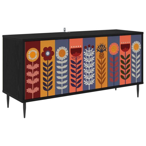 ТВ шкаф ESSEN 102 x 33 x 51 см Черен дъб Инженерна дървесина