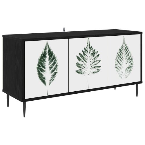 ТВ шкаф HANAU 102 x 33 x 51 см Черен дъб Инженерна дървесина