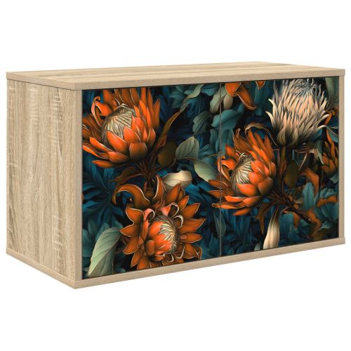 Стенен телевизионен шкаф LOCHEM 69 x 33 x 40 см Дъб сонома