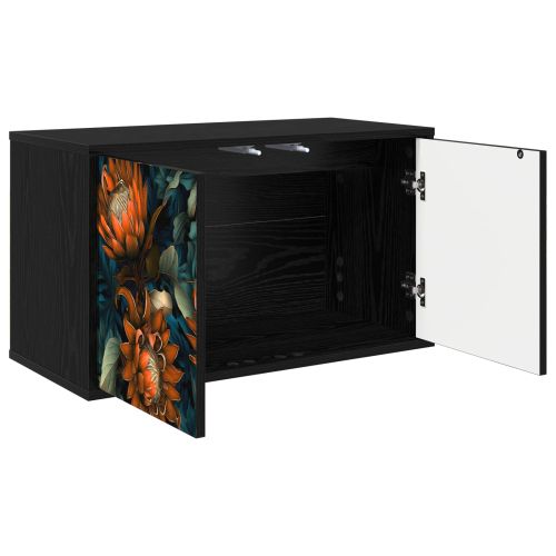 Стенен телевизионен шкаф LOCHEM 69 x 33 x 40 см Черен дъб