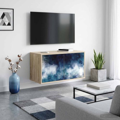 Стенен телевизионен шкаф RAALTE 69 x 33 x 40 см Дъб сонома
