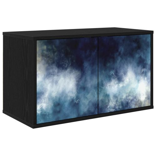 Стенен телевизионен шкаф RAALTE 69 x 33 x 40 см Черен дъб