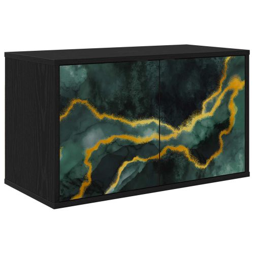 Стенен телевизионен шкаф WIJHE 69 x 33 x 40 см Черен дъб