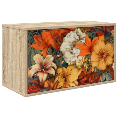 Стенен телевизионен шкаф GENNEP 69 x 33 x 40 см Дъб сонома