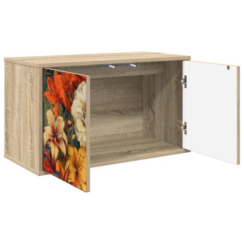 Стенен телевизионен шкаф GENNEP 69 x 33 x 40 см Дъб сонома