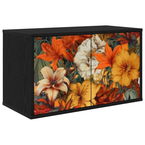 Стенен телевизионен шкаф GENNEP 69 x 33 x 40 см Черен дъб