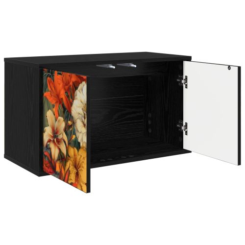 Стенен телевизионен шкаф GENNEP 69 x 33 x 40 см Черен дъб