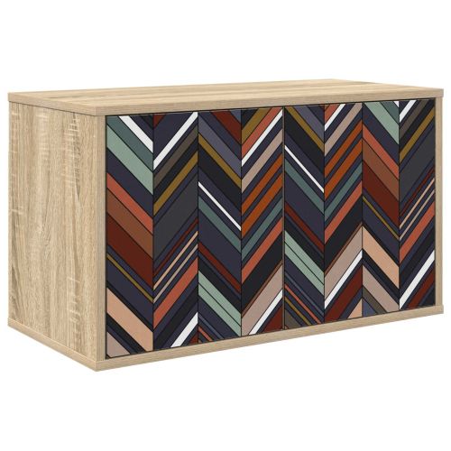 Стенен телевизионен шкаф OMMEN 69 x 33 x 40 см Дъб сонома