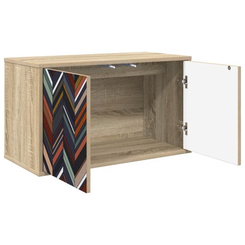 Стенен телевизионен шкаф OMMEN 69 x 33 x 40 см Дъб сонома