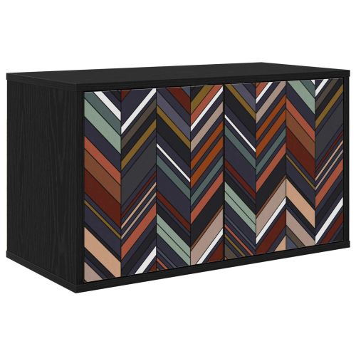 Стенен телевизионен шкаф OMMEN 69 x 33 x 40 см Черен дъб