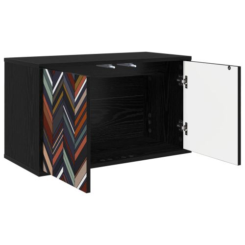 Стенен телевизионен шкаф OMMEN 69 x 33 x 40 см Черен дъб